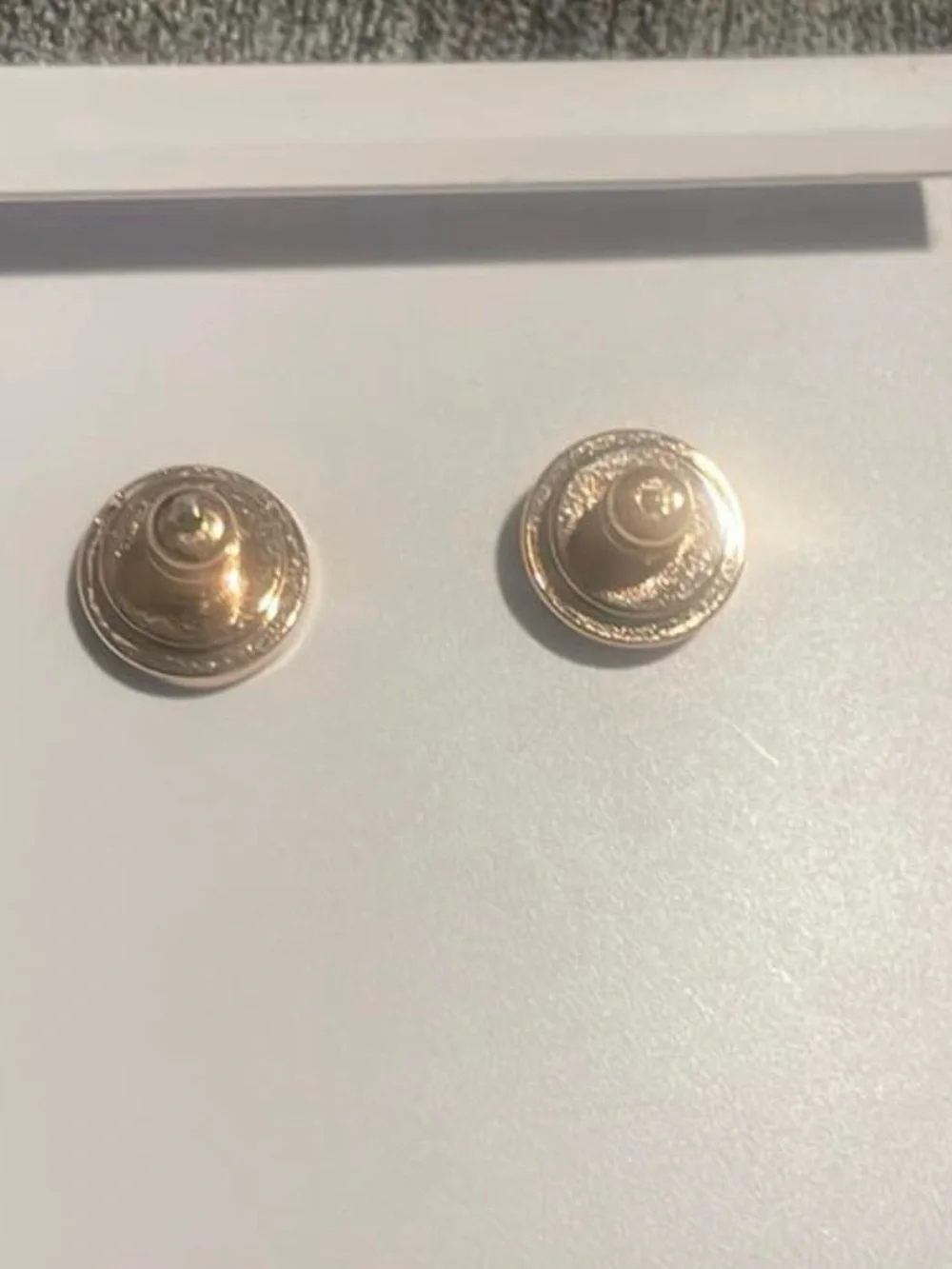 Tory Burch Rose Gold Crystal Logo Stud Earrings